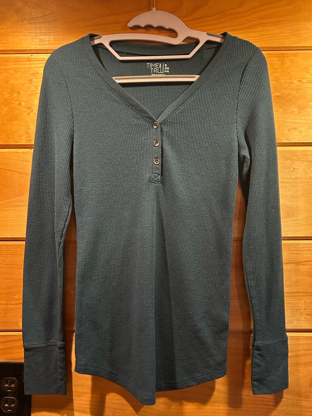Women’s Teal Waffle Shirt